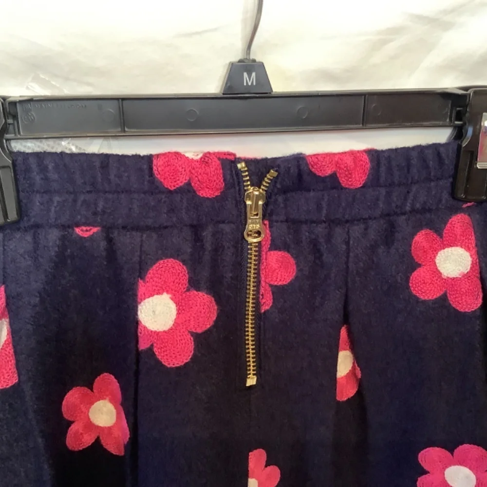 NWT Balabala wool embroidered girls skirt‎ navy pink beautiful